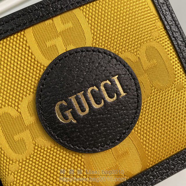 Gucci古馳包包 G家新款錢包 625573 古奇男士短夾錢包 黃布 gdj1413